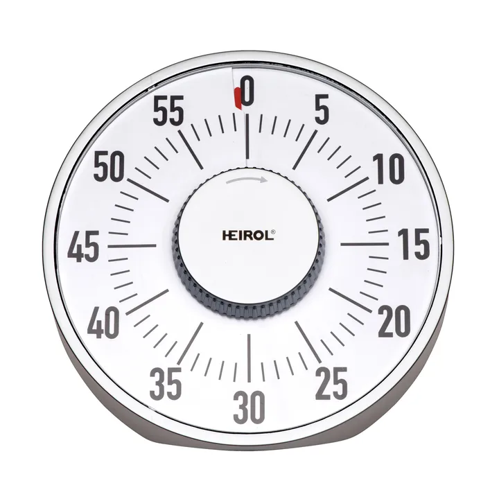 Heirol grote magnetische timer - Wit-roestvrij staal - Heirol