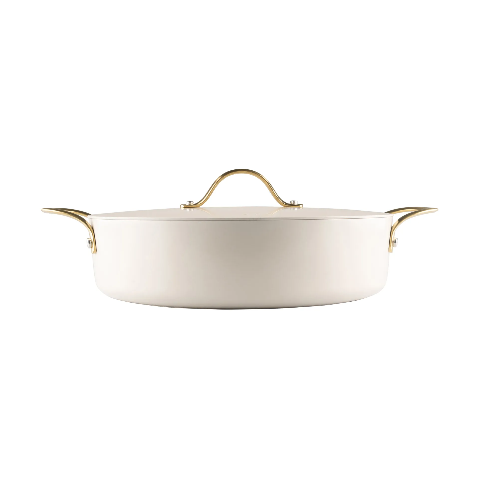 Heirol Royal Pearl pan met deksel Ø28 cm, Wit-goud Heirol