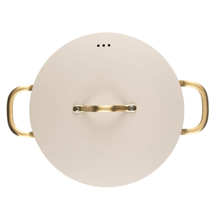 Heirol Royal Pearl pan met deksel Ø28 cm, Wit-goud Heirol
