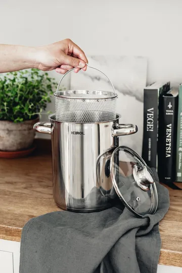 Heirol Steely aspergepan met inzet. - 4 liter - Heirol