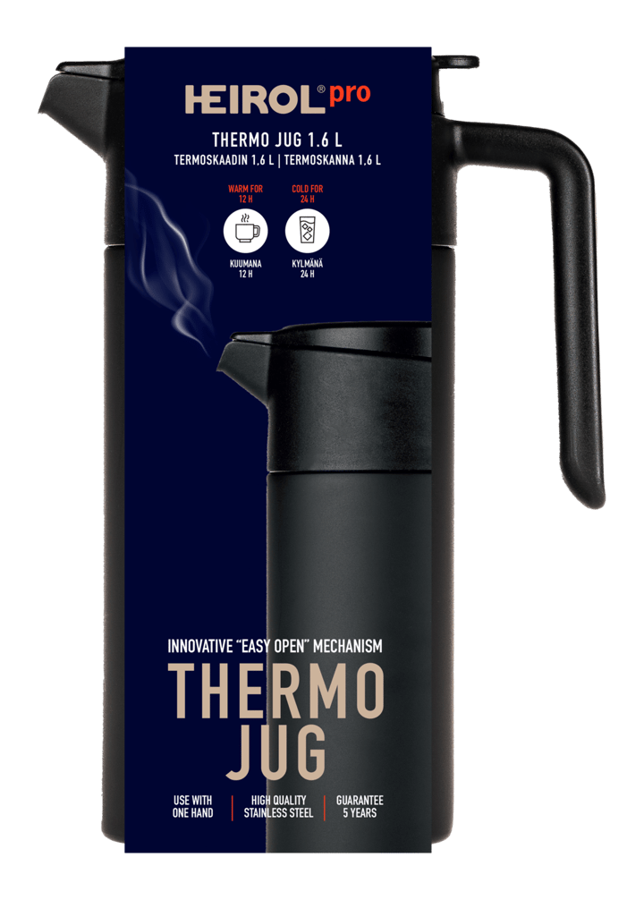 Heirol thermoskan 1,6 l, Zwart Heirol
