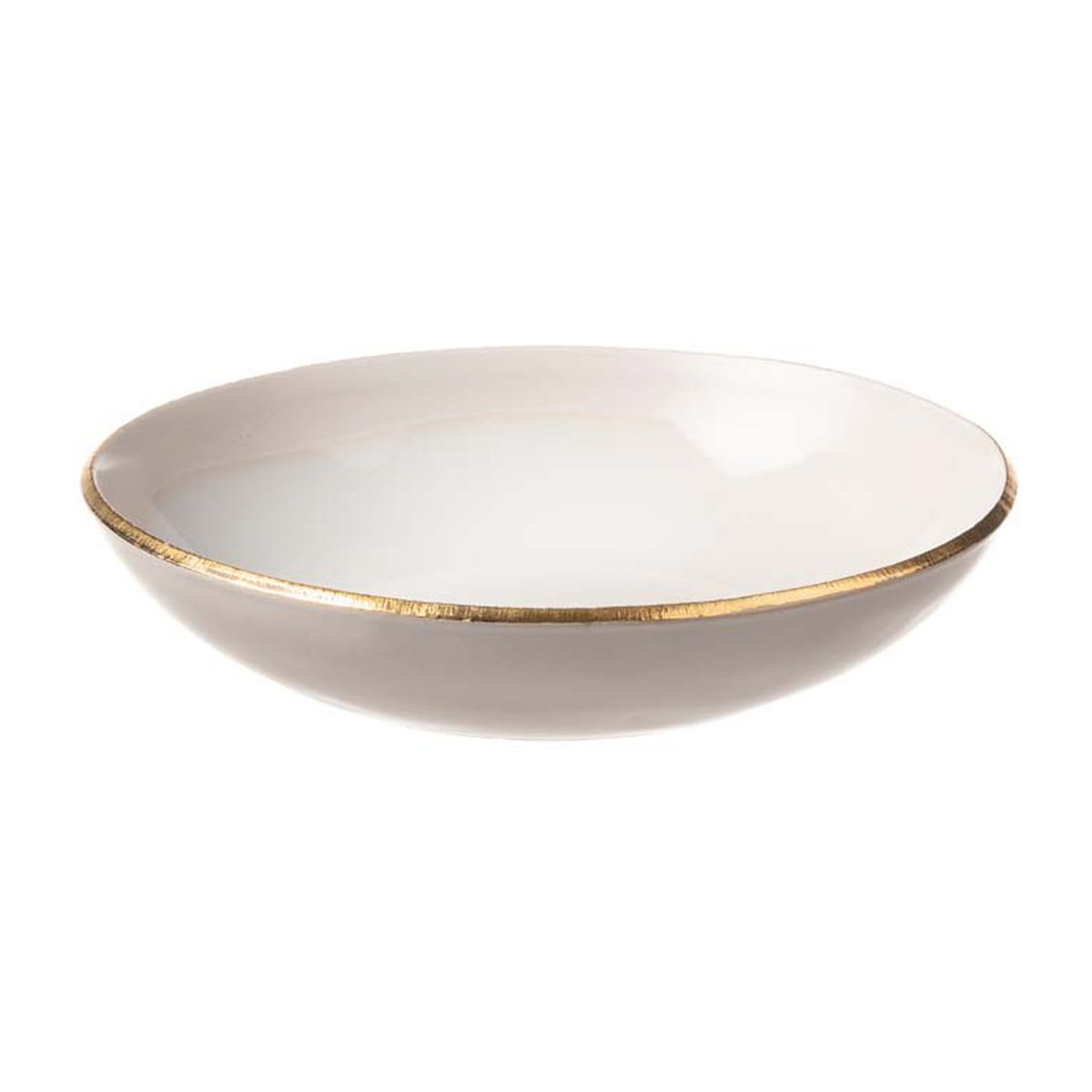 Heirol x Nosse Edge diep bord o20 cm Gold | Scandinavisch Interieur | Diepe borden | Wit