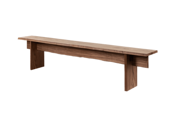 Bookmatch bank 210 cm - Walnoot - Hem