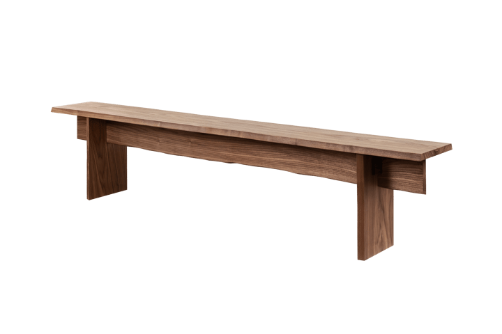 Bookmatch bank 210 cm, Walnoot Hem