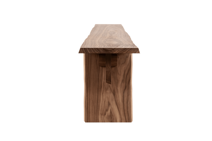 Bookmatch bank 210 cm, Walnoot Hem