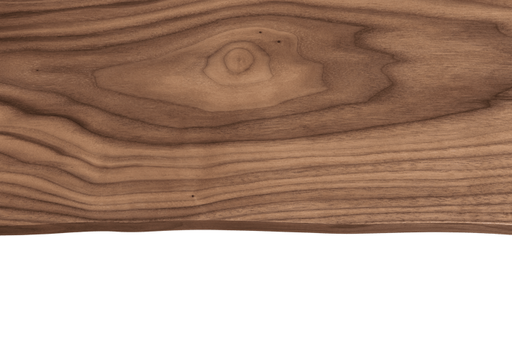 Bookmatch eettafel 220 cm, Walnoot Hem