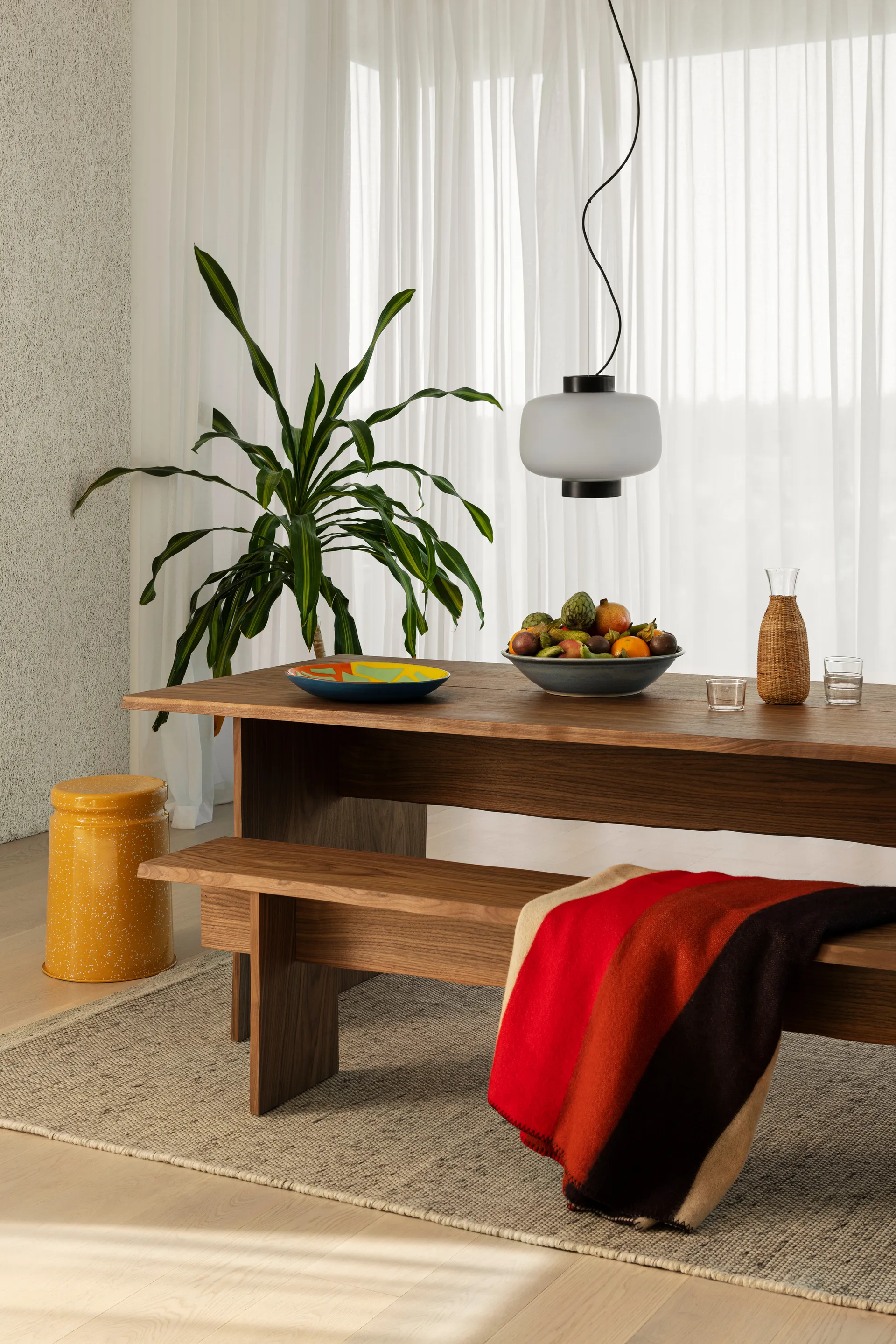 Bookmatch eettafel 220 cm, Walnoot Hem