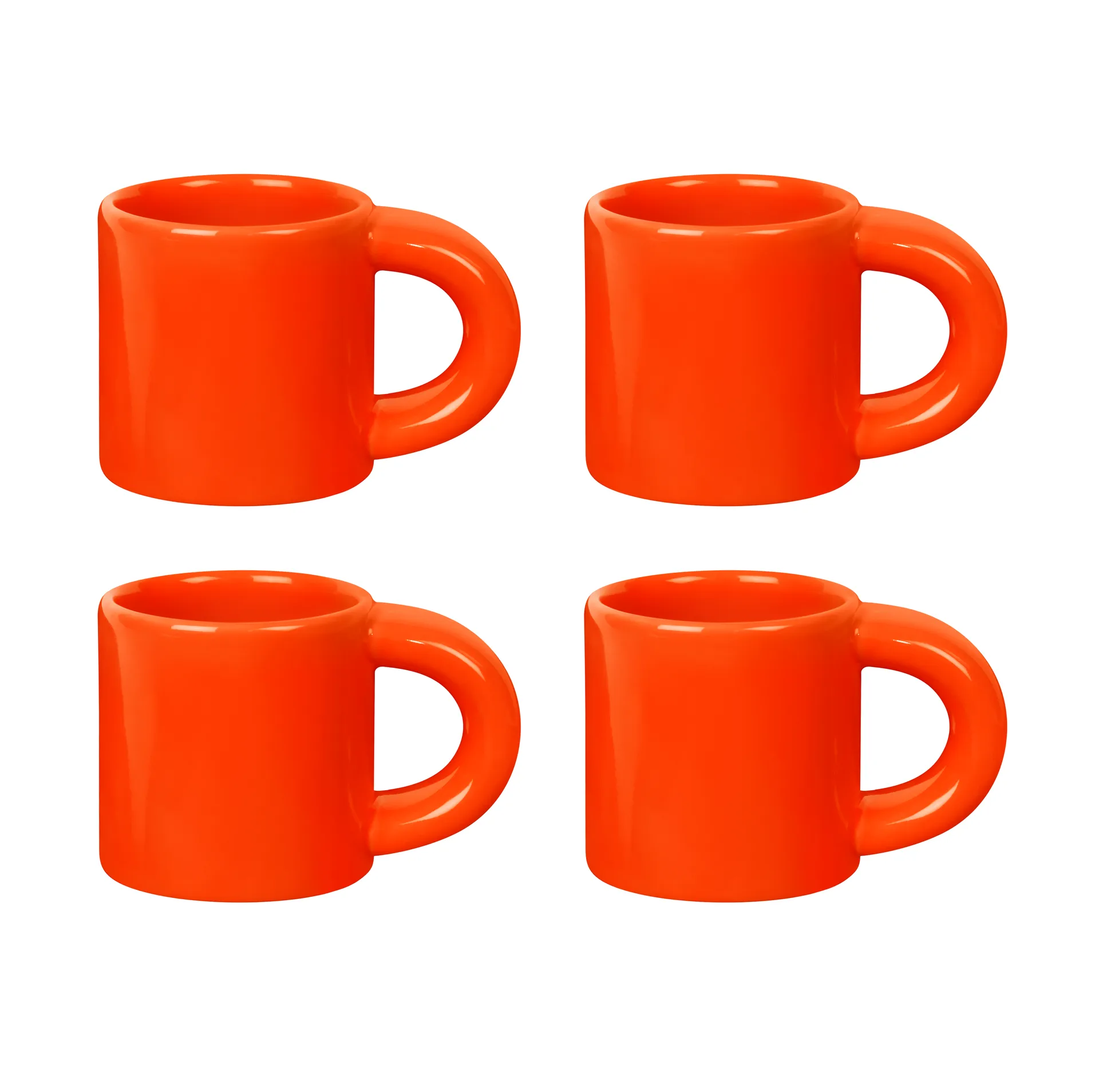 Bronto espressokopje 10 cl 4-pack, Orange Hem