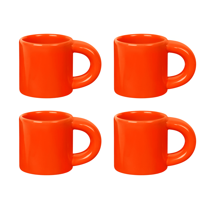 Bronto espressokopje 10 cl 4-pack - Orange - Hem