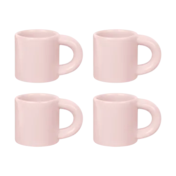 Bronto espressokopje 10 cl 4-pack - Pink - Hem