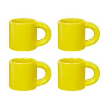 Bronto espressokopje 10 cl 4-pack - Yellow - Hem