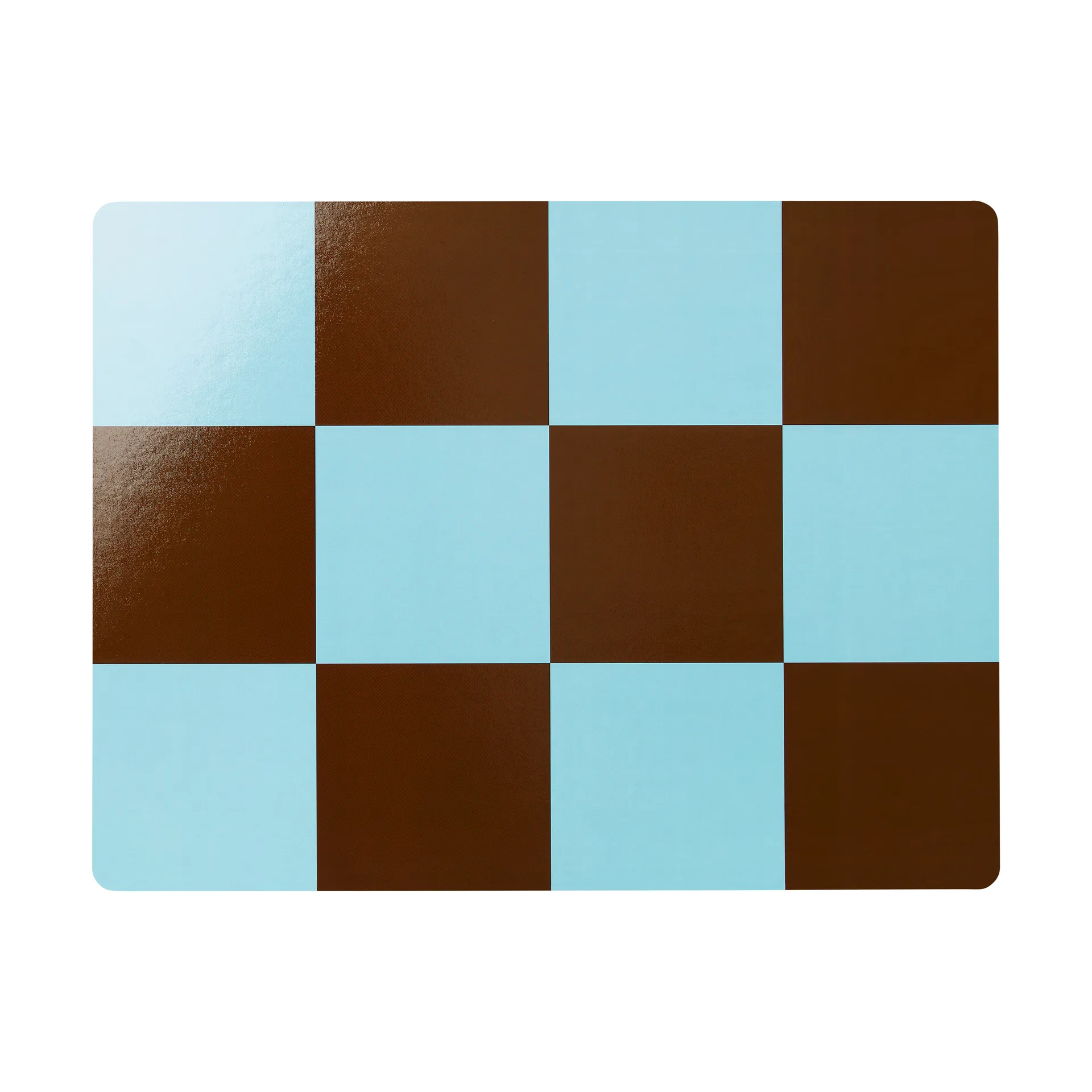 Check placemat 30x40 cm 2-pack, Light blue-chocolate Hem