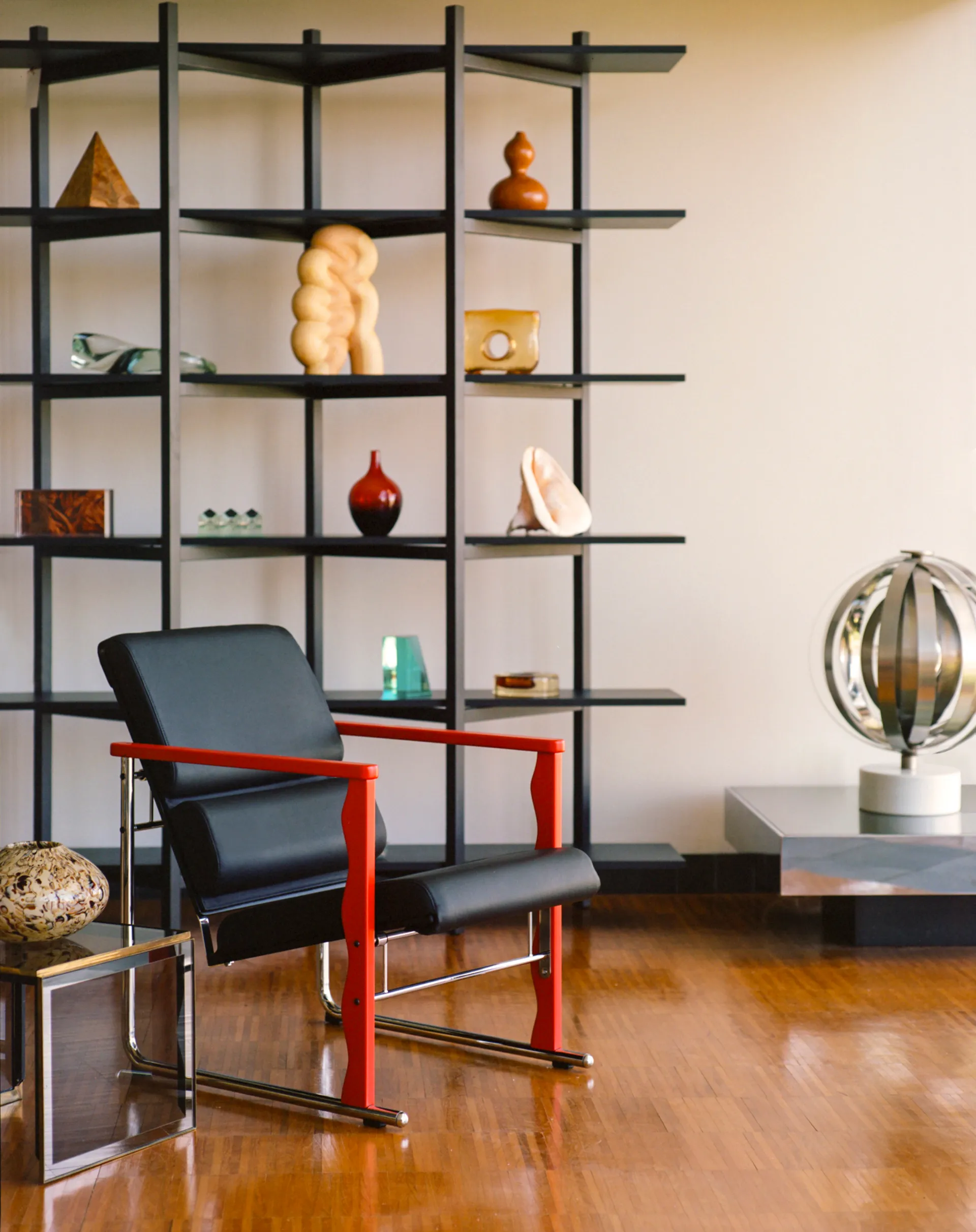 Experiment 501 loungefauteuil, Green-black leather Hem