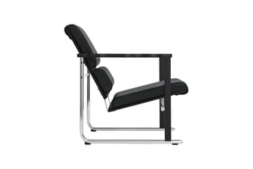 Experiment 502 loungefauteuil - Black-black leather - Hem