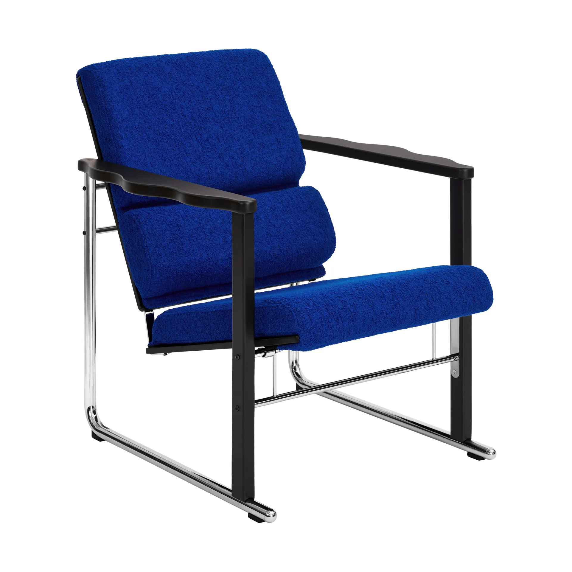Experiment 502 loungefauteuil, Black-ultramarine Hem