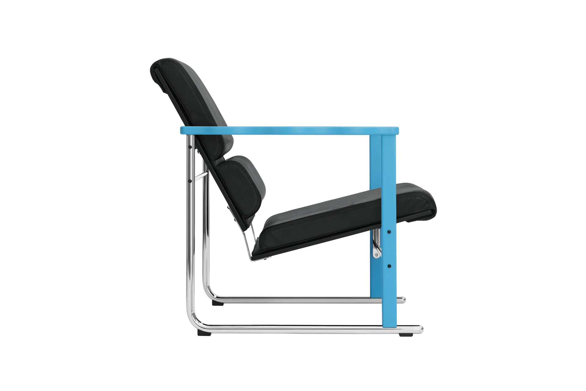 Experiment 502 loungefauteuil, Blue-black leather Hem