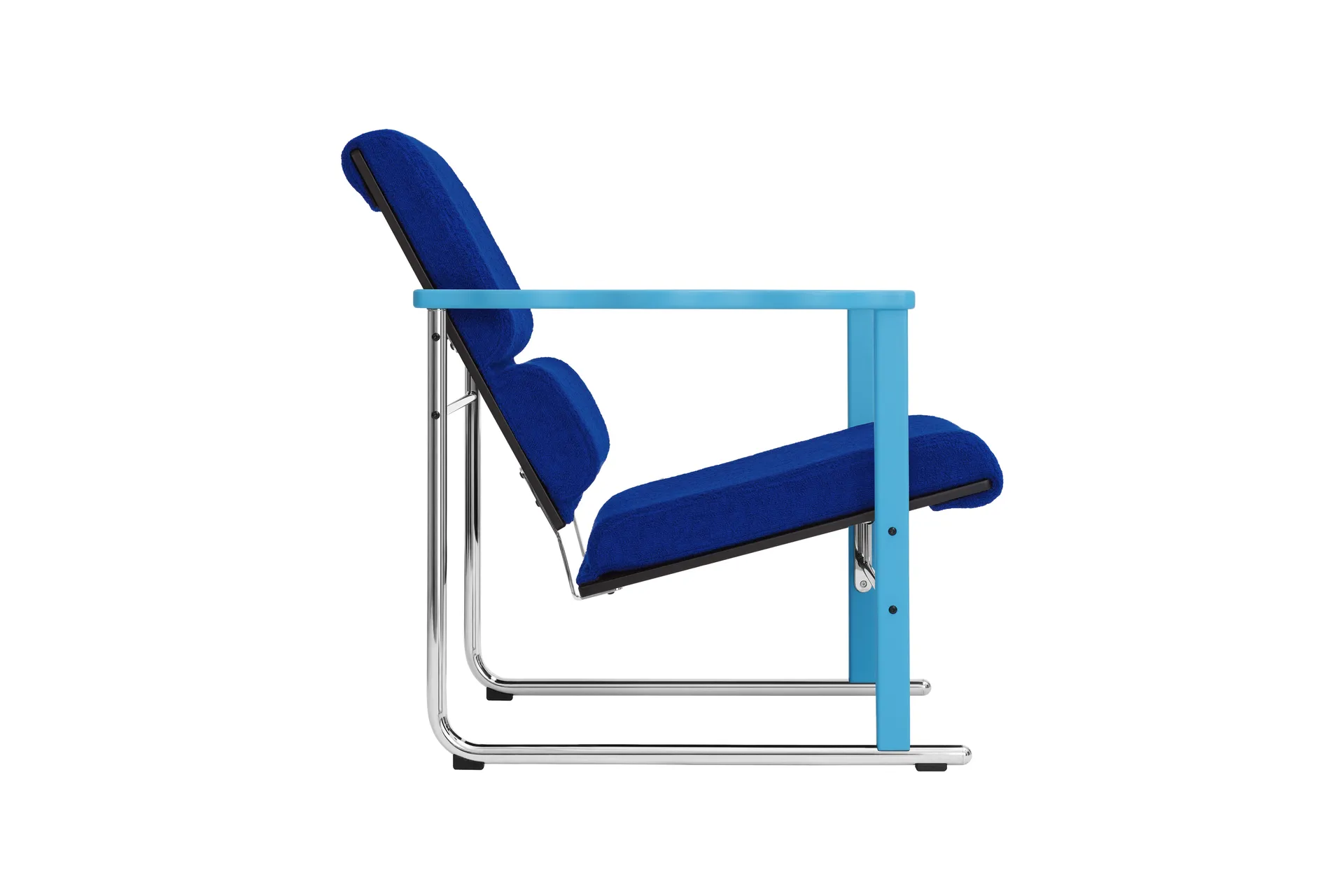 Experiment 502 loungefauteuil, Blue-ultramarine Hem