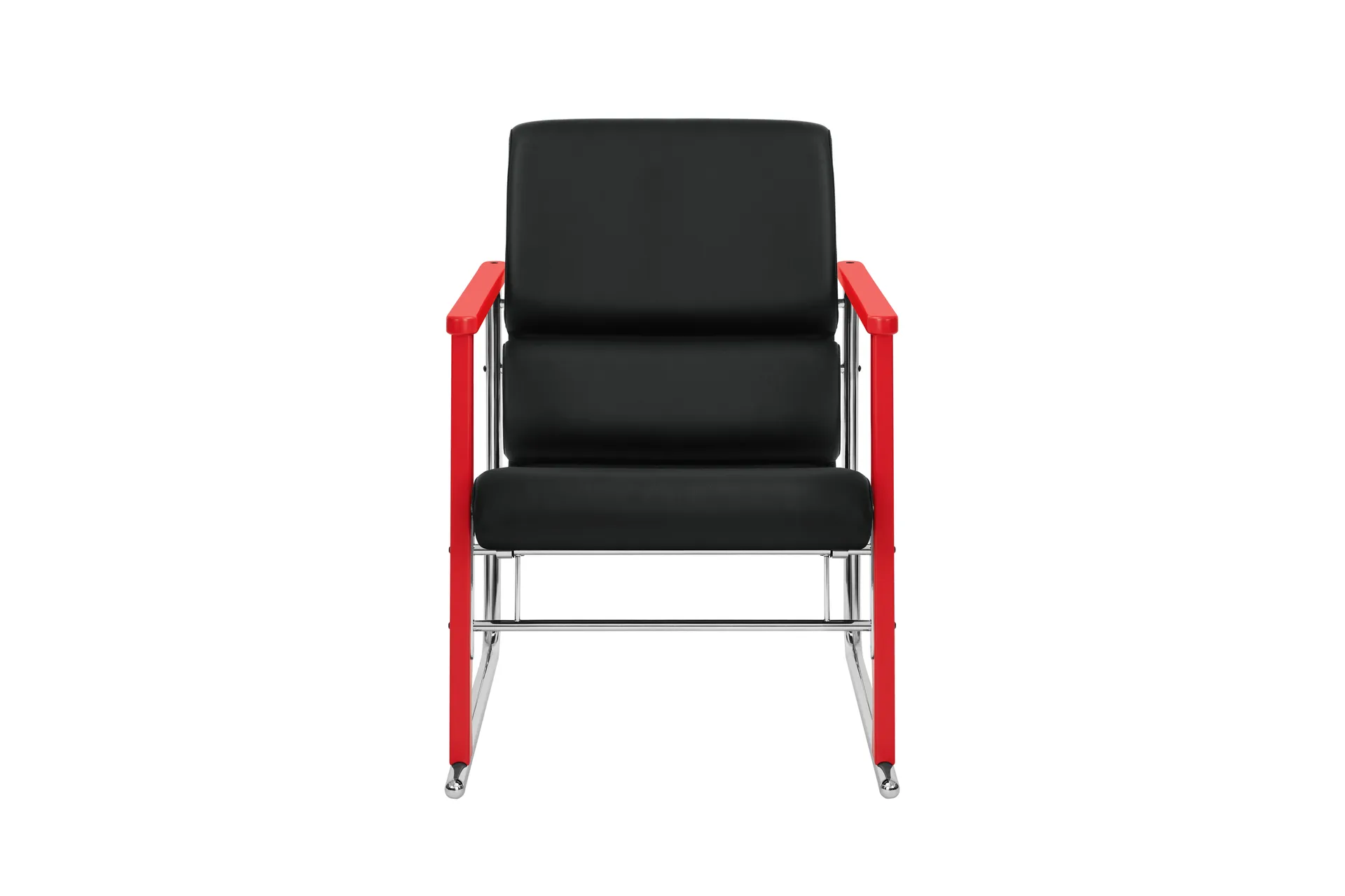 Experiment 503 loungefauteuil, Red-black leather Hem