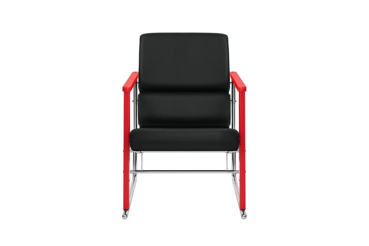 Experiment 503 loungefauteuil, Red-black leather Hem