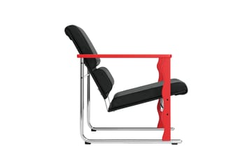 Experiment 503 loungefauteuil - Red-black leather - Hem