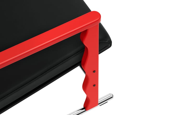Experiment 503 loungefauteuil, Red-black leather Hem
