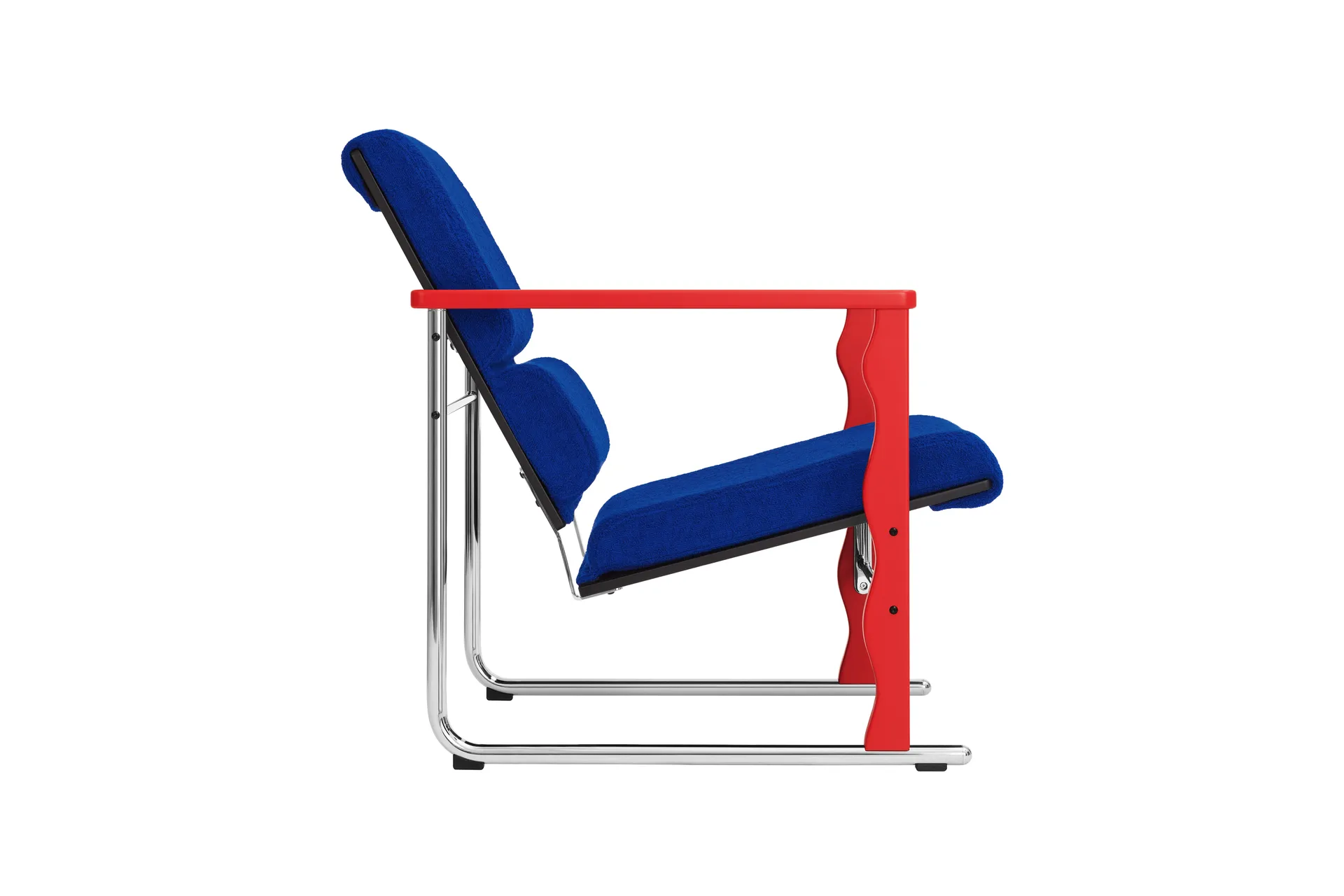 Experiment 503 loungefauteuil, Red-ultramarine Hem