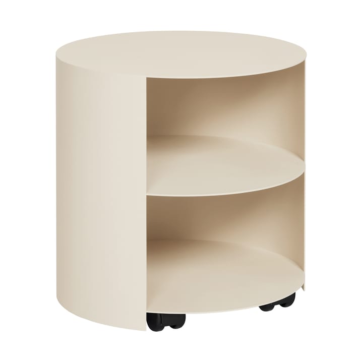 Hide bijzettafeltje Ø38x41 cm - Light ivory textured - Hem
