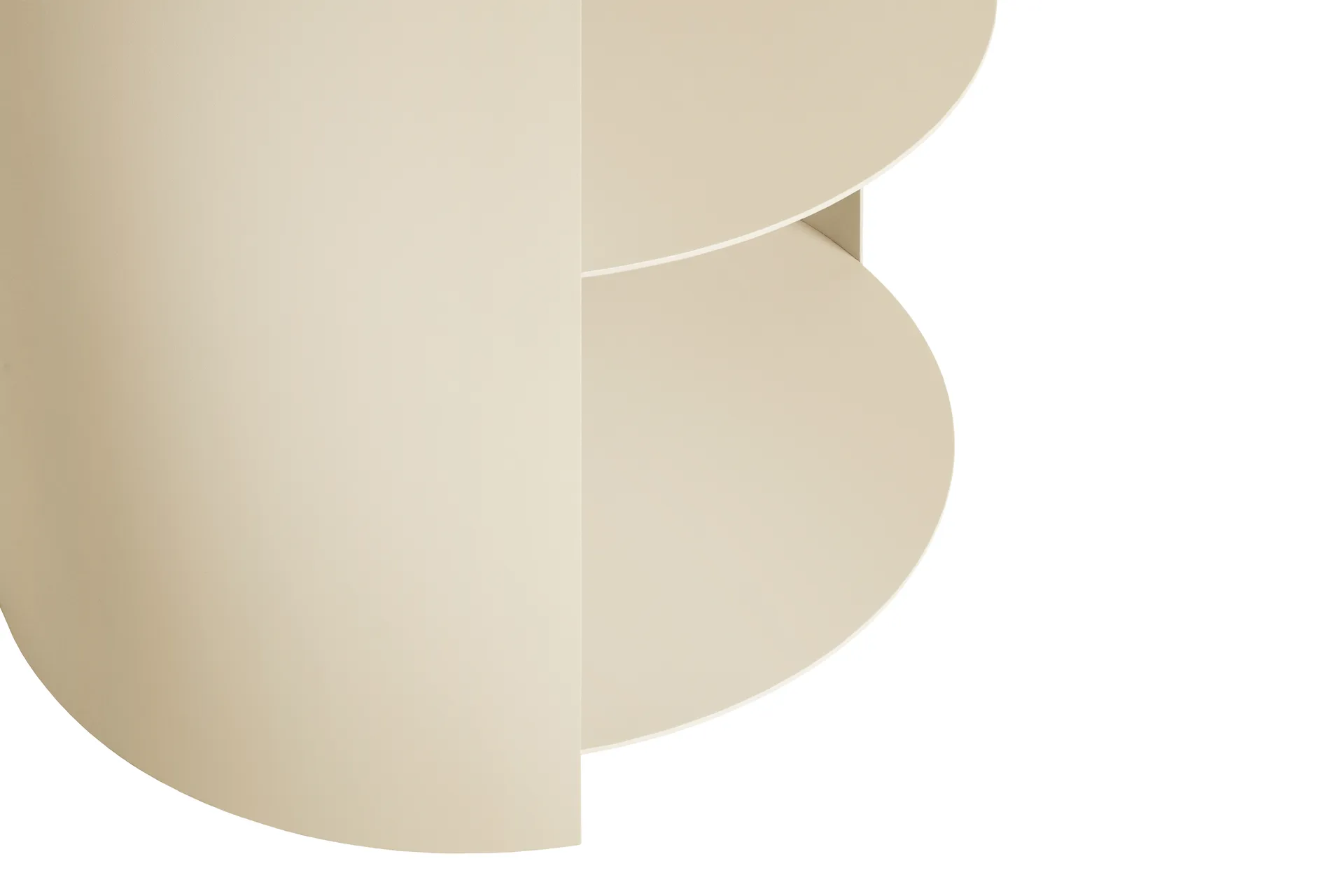 Hide bijzettafeltje Ø38x41 cm, Light ivory textured Hem