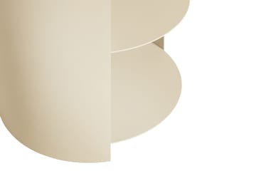 Hide bijzettafeltje Ø38x41 cm - Light ivory textured - Hem