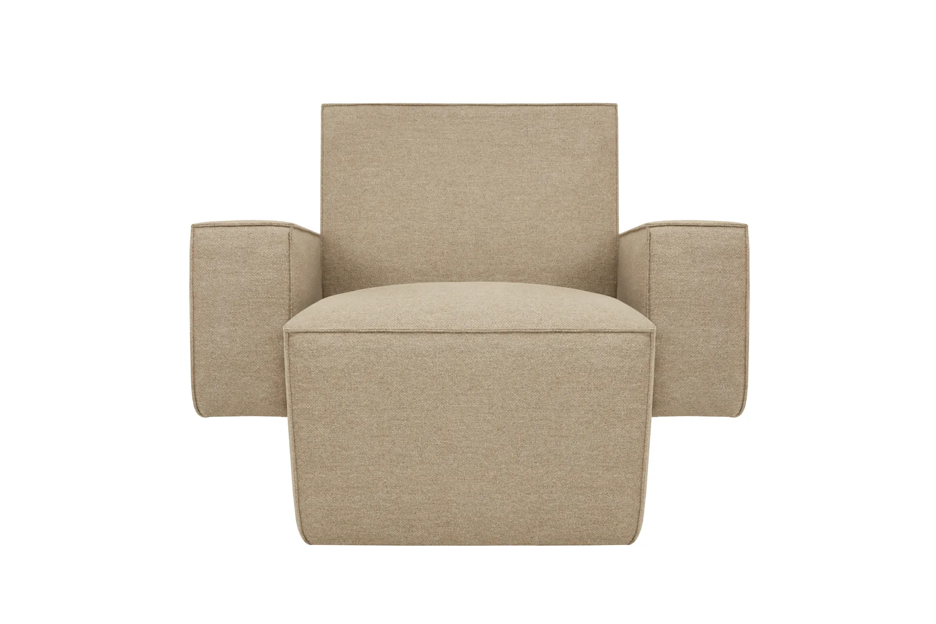 Hunk loungefauteuil met armleuningen, Beige Hem