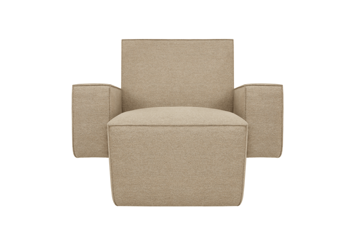 Hunk loungefauteuil met armleuningen, Beige Hem