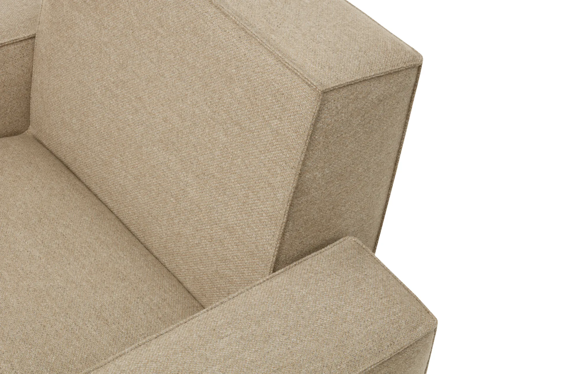 Hunk loungefauteuil met armleuningen, Beige Hem