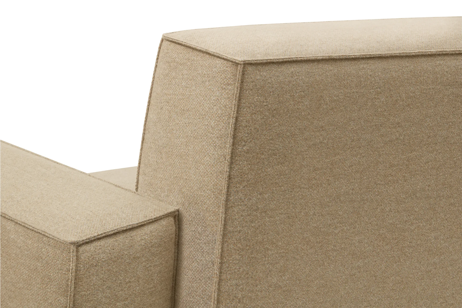 Hunk loungefauteuil met armleuningen, Beige Hem