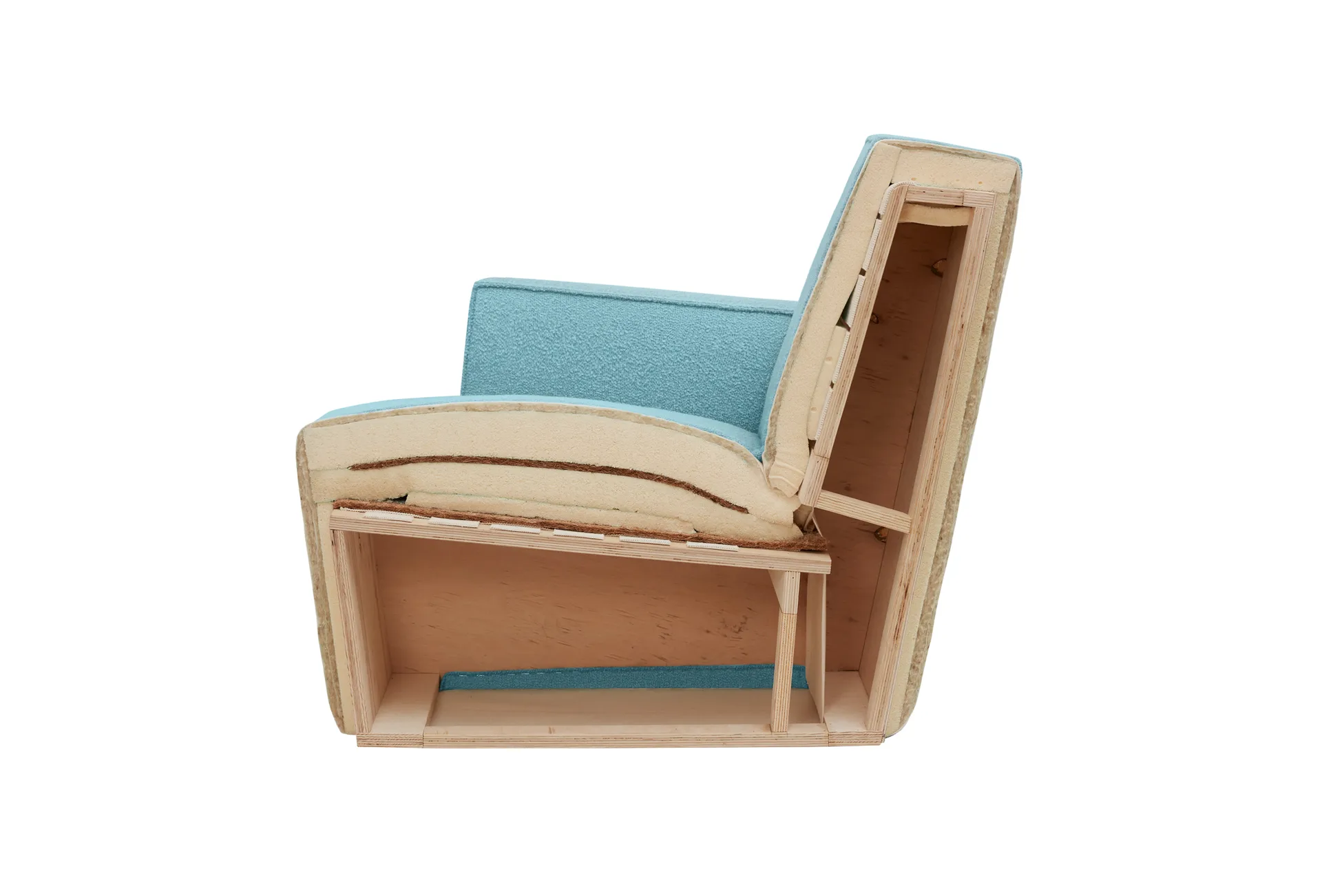 Hunk loungefauteuil met armleuningen, Beige Hem