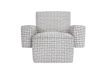 Hunk loungefauteuil met armleuningen - Checkered black/white - Hem