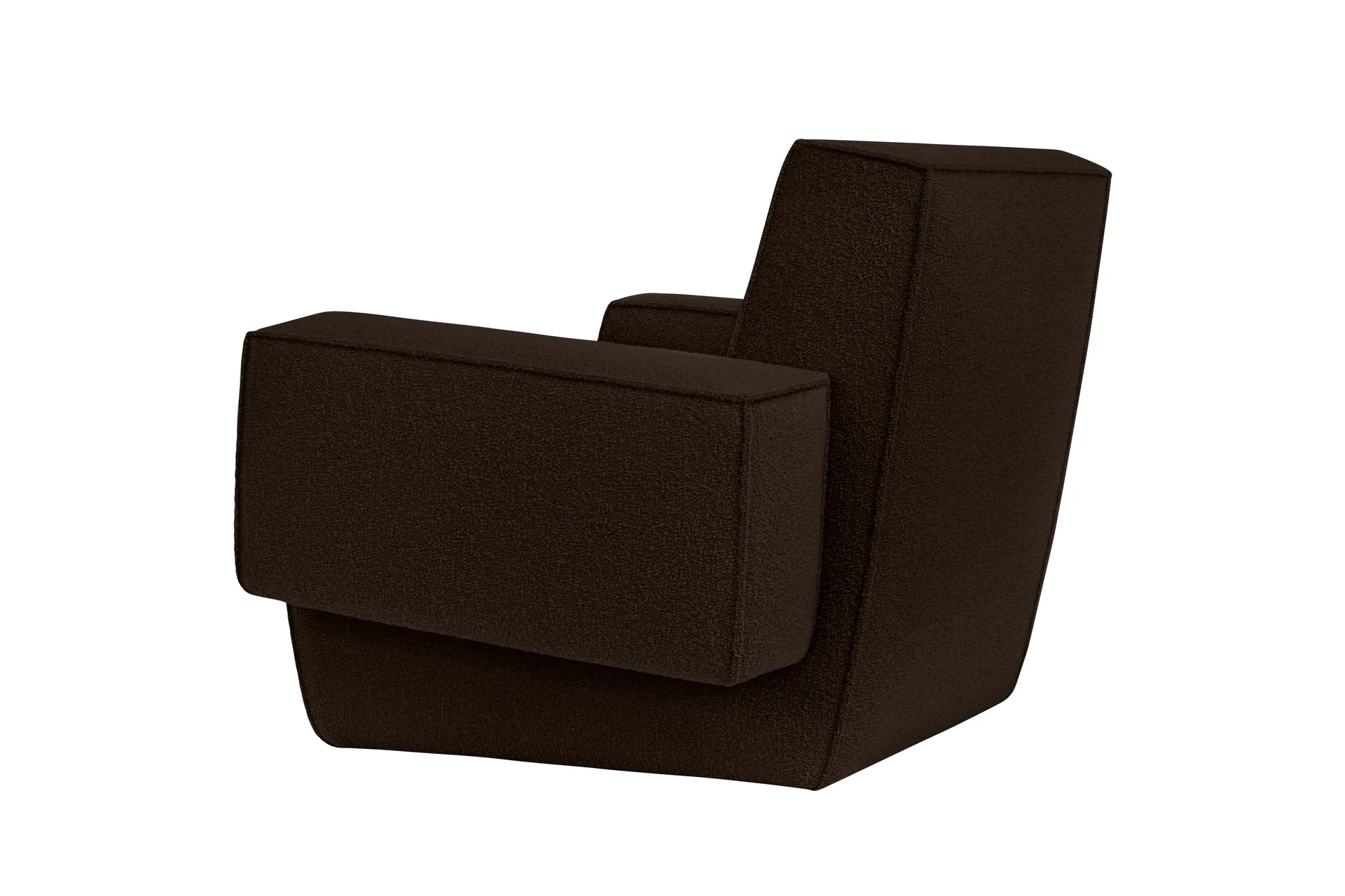 Hunk loungefauteuil met armleuningen, Chocolate Hem