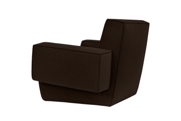 Hunk loungefauteuil met armleuningen - Chocolate - Hem