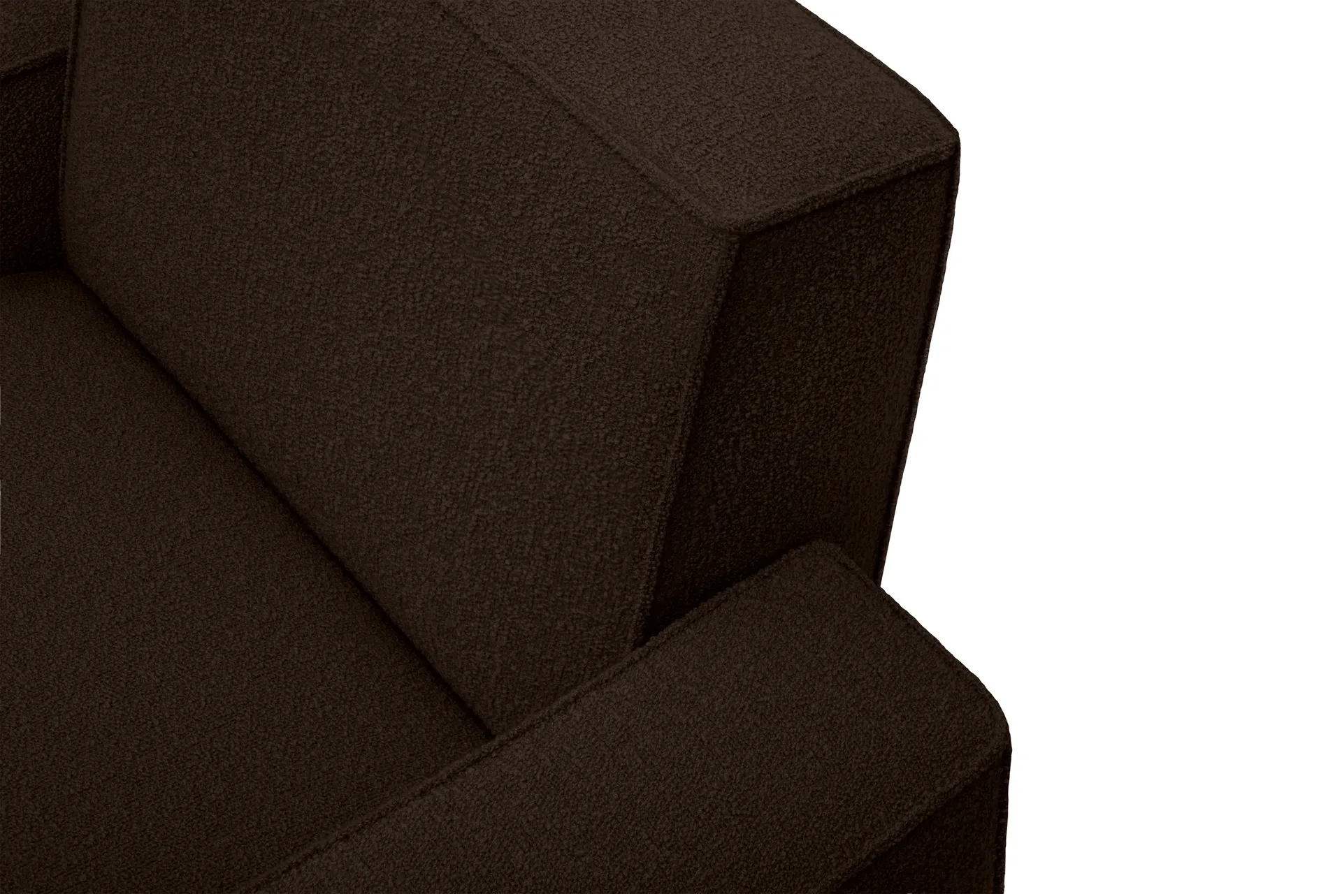 Hunk loungefauteuil met armleuningen, Chocolate Hem