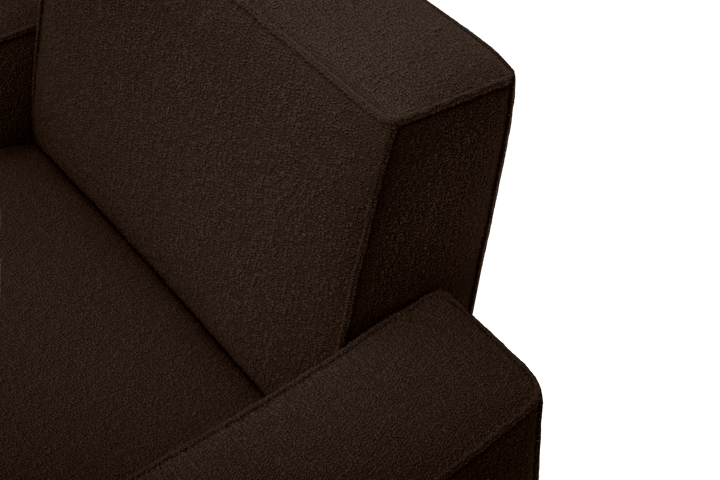 Hunk loungefauteuil met armleuningen, Chocolate Hem