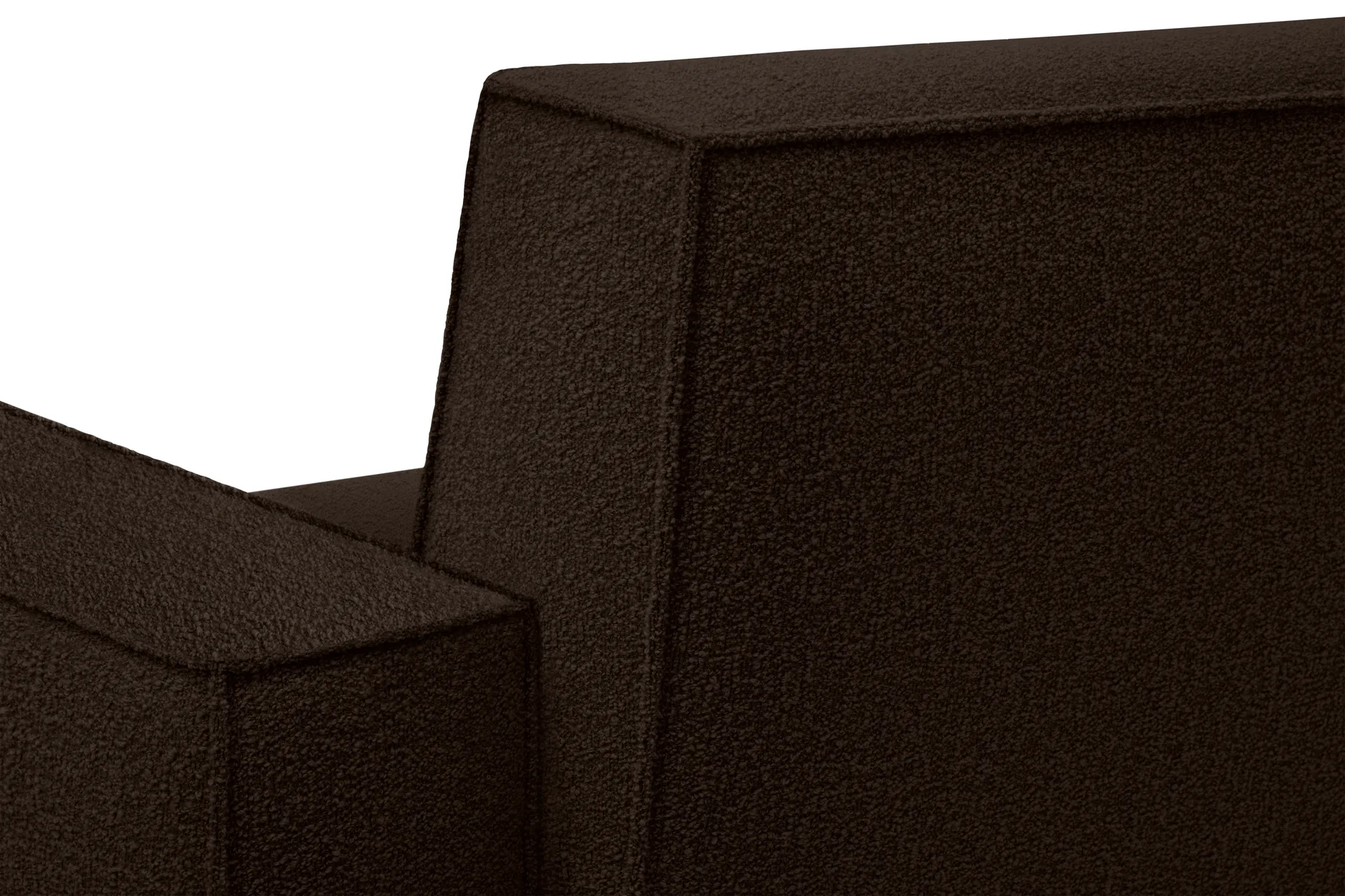 Hunk loungefauteuil met armleuningen, Chocolate Hem