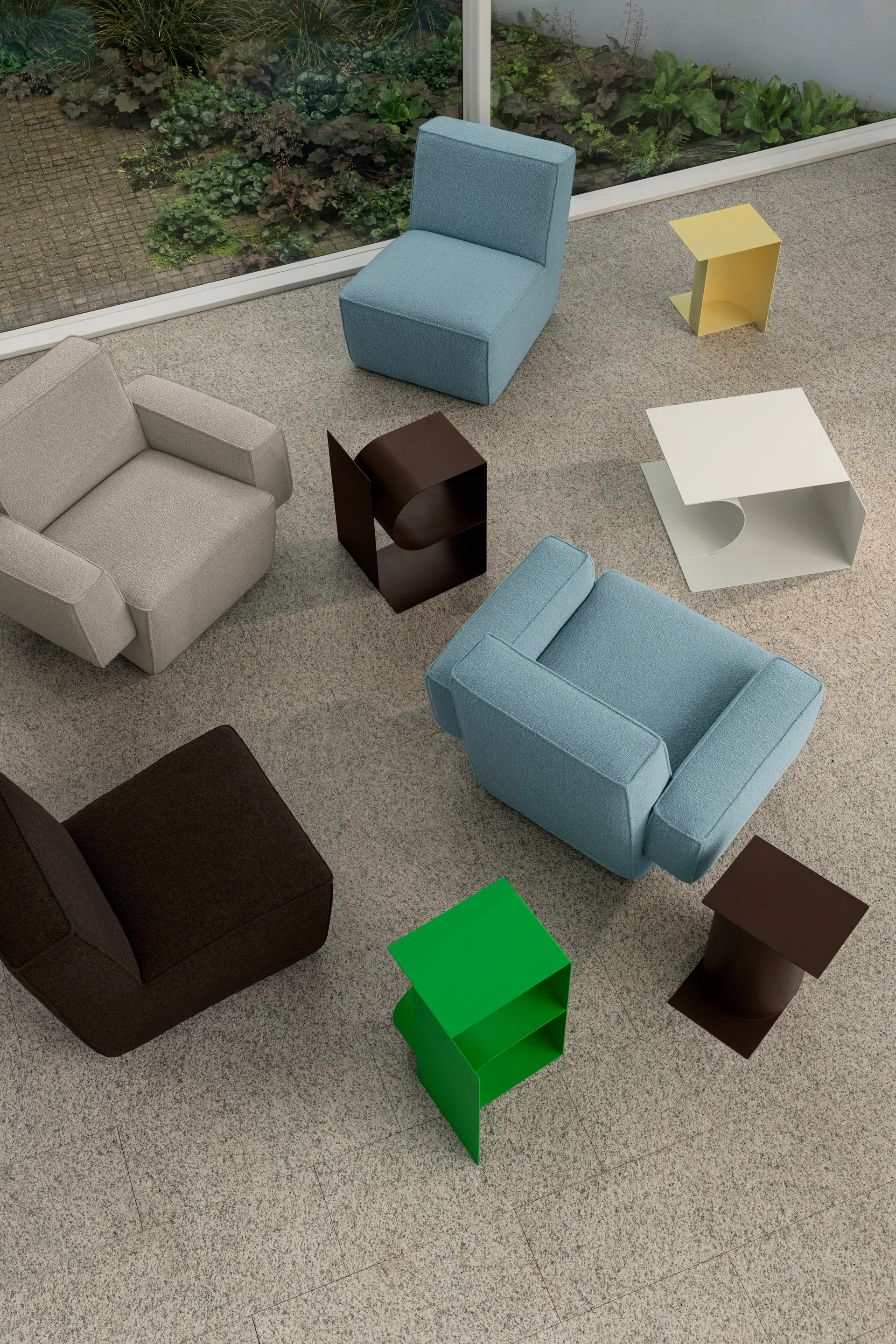 Hunk loungefauteuil met armleuningen, Icicle Hem