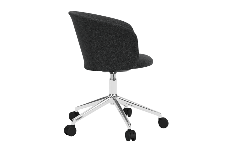 Kendo Swivel bureaustoel met 5 wielen, Graphite-polished aluminium Hem