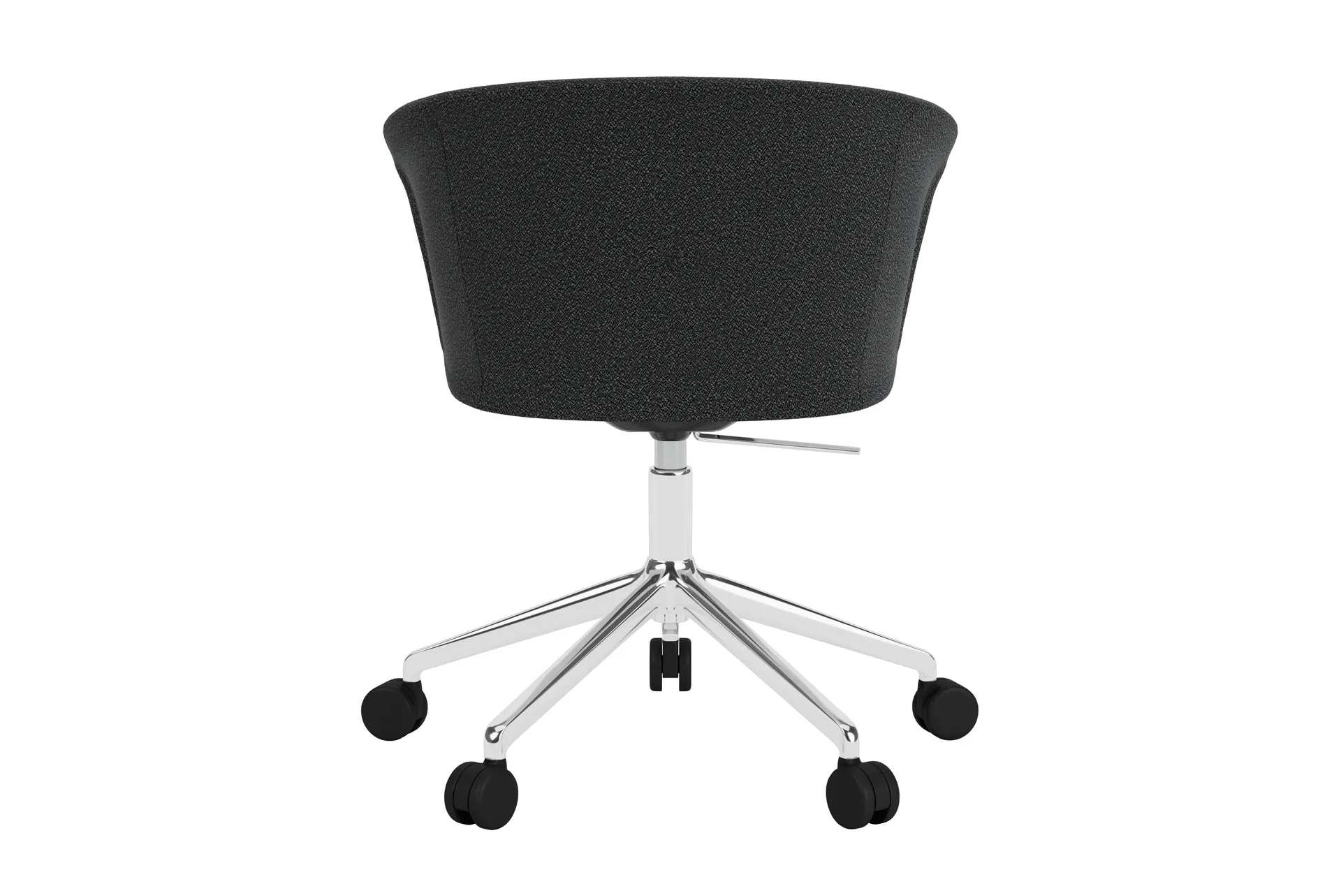 Kendo Swivel bureaustoel met 5 wielen, Graphite-polished aluminium Hem