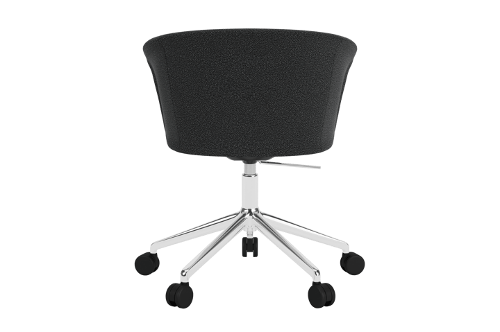 Kendo Swivel bureaustoel met 5 wielen, Graphite-polished aluminium Hem