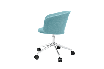 Kendo Swivel bureaustoel met 5 wielen - Icicle-polished aluminium - Hem