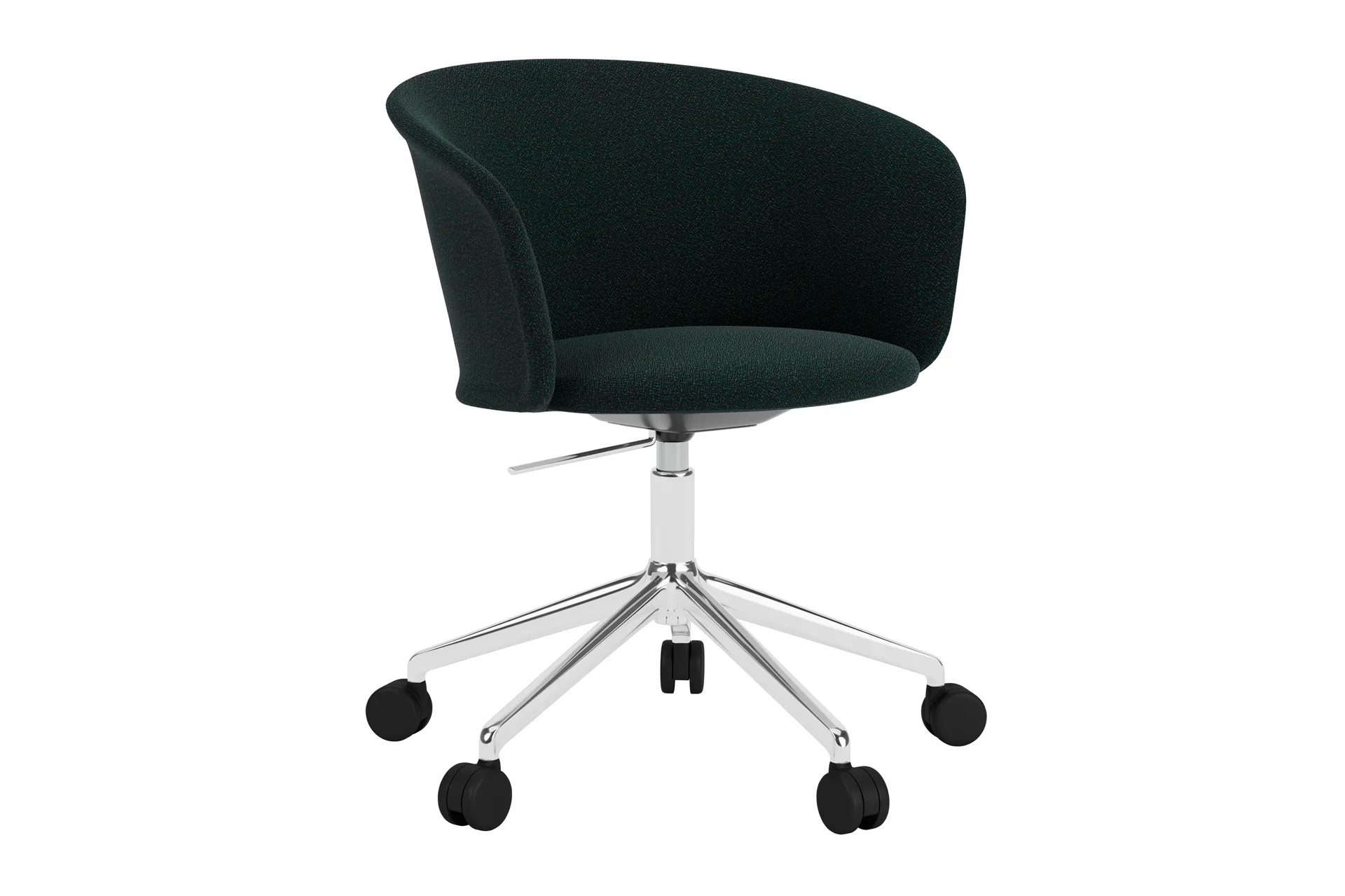 Kendo Swivel bureaustoel met 5 wielen, Pine-polished aluminium Hem