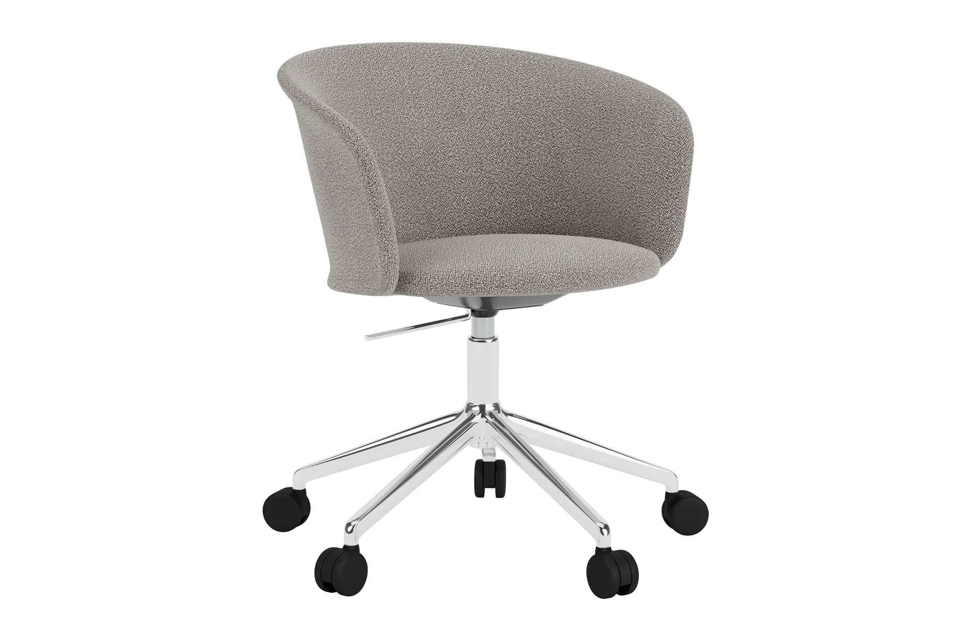 Kendo Swivel bureaustoel met 5 wielen, Porcelain-polished aluminium Hem