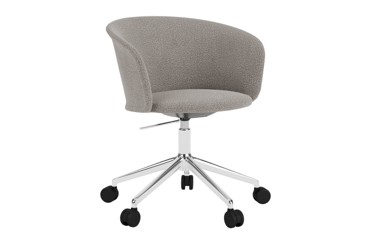 Kendo Swivel bureaustoel met 5 wielen, Porcelain-polished aluminium Hem
