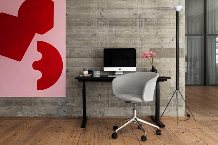 Kendo Swivel bureaustoel met 5 wielen, Porcelain-polished aluminium Hem