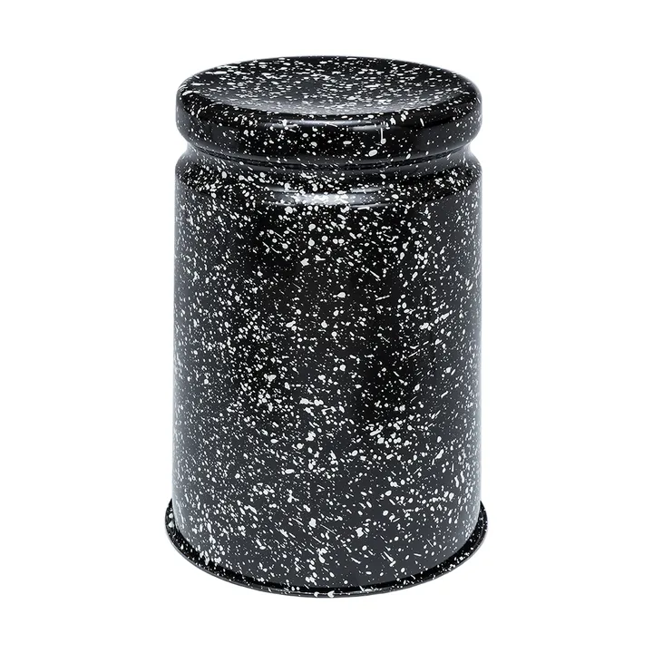 Last ronde kruk Ø32x44 cm - Black-white splatter - Hem